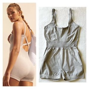 Free People Ice Grey Good Karma Runsie